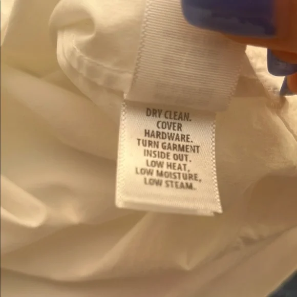 St. John White Zip Up Short Sleeve Crisp Cotton Blouse Size S - Picture 8 of 8